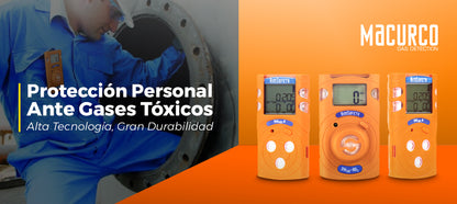 Monitor Personal Multi Gas | Con Sensor Pellistor Detecta 4 Gases (O2/H2S/CO/LEL)