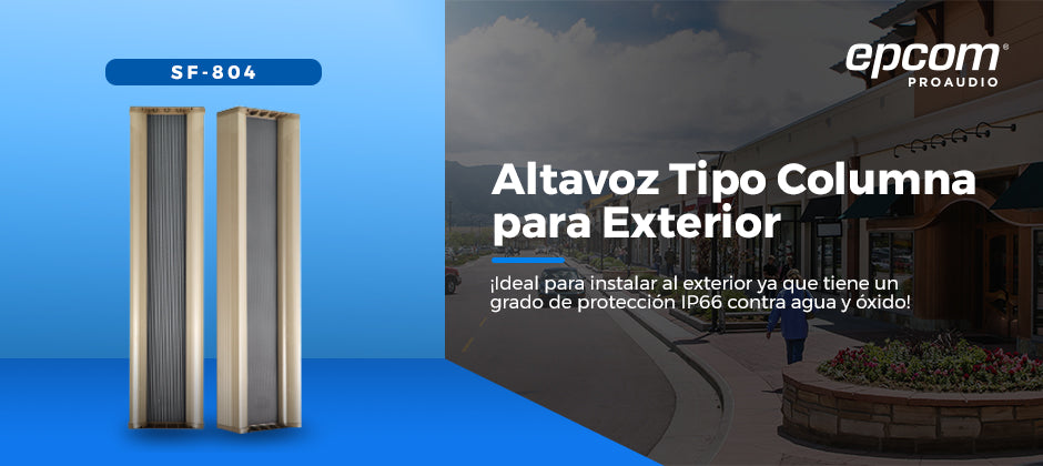 Altavoz Tipo Columna Para Exterior | A Prueba de Agua y Oxido | IP66 | Máximo 45W