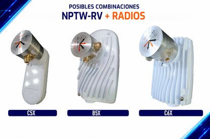 Adaptador Twinwaves para radios Mimosa C5x, B5x, C6x, B6x, facilita la instalación con antenas conectorizadas, adaptador con 2 conectores N-Hembra