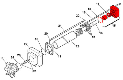 Brida de aluminio delantera para operadores FAAC 402/422