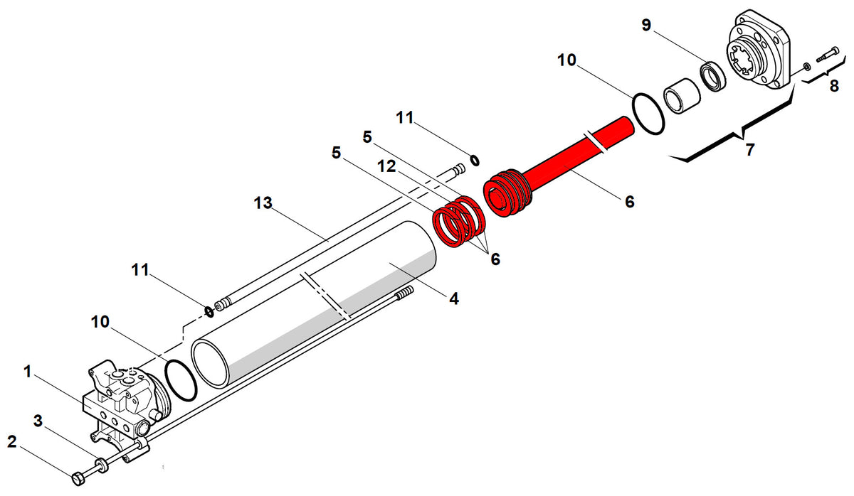 Embolo completo para operador FAAC 400 bl