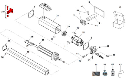 Herrajes de soporte frontal para FAAC 422