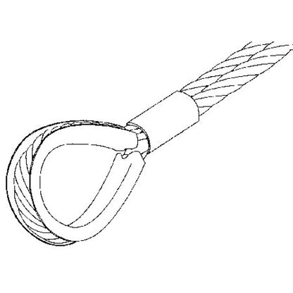 Cuello/ Guardacabo/ Rozadera para Cable de 3/8" de Acero Galv. por Inmersión