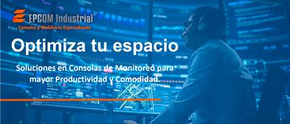 Escritorio Estación Mobiliaria Profesional de Monitoreo y Control / Videovigilancia / Acceso / Alarmas / Etc... / Metálica / Color Gris Oxford