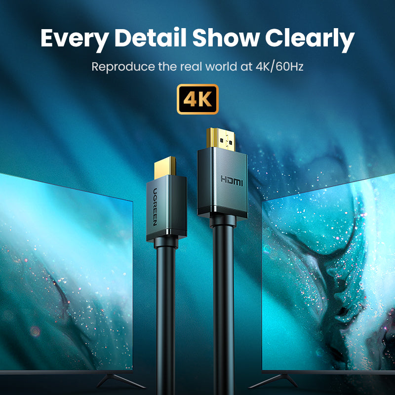 Cable HDMI 2.0 4K@60Hz | 15 Metros (49.21 Pies) | HDR | 3D | HEC (Canal Ethernet HDMI) | ARC (Canal de Retorno de Audio | Color Profundo de 48 Bits |