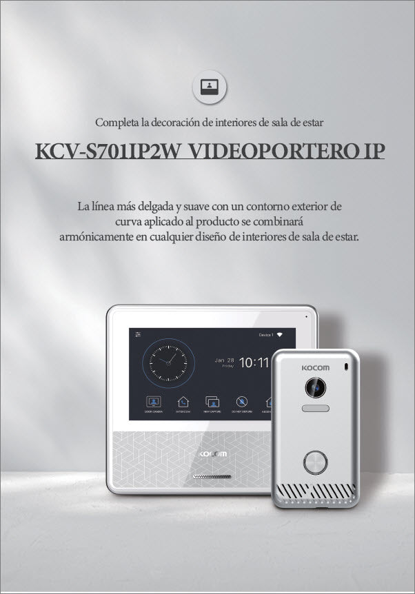 KIT DE VIDEOPORTERO IP COLOR BLANCO / Apertura con app / Súper elegante / Monitor WIFI / Alimentación 110vca