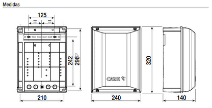 Kit de operadores AXO 3024 Para puertas Abatibles de hasta 3 Metros y 500 Kg de peso por hoja