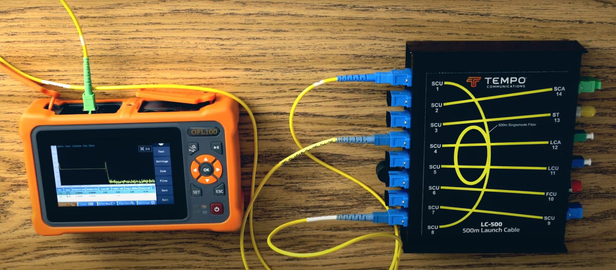 OTDR Monomodo para Pruebas en Enlaces de Fibra Óptica, Longitudes de Onda 1310 y 1550 nm, Entrada SC/APC
