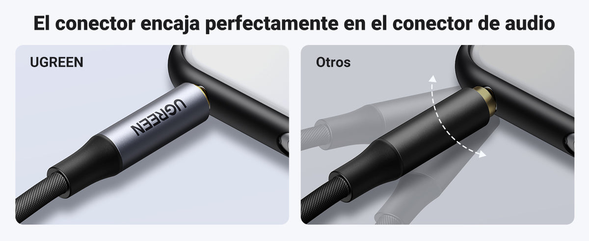 Cable Auxiliar de 3.5mm / Cable Audio Estéreo / Núcleo de Alambre de Cobre Esmaltado / Carcasa de Aluminio Azul + Nylon Trenzado / Soporta Micrófono