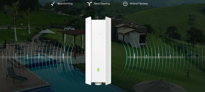 Punto de Acceso Omada Exterior-Interior / Wi-Fi 6 AX1800 MU-MIMO 2x2 / Mesh Omada / Alta Densidad de Usuarios / Configuración por Controlador o