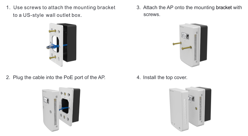 Montaje en pared para Access Point modelo RG-RAP1200(P) - 1 pieza