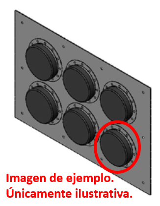 Inserto de Caucho de 4" Con Un Orificio para Cable de 3/8 in