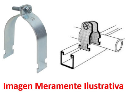 Abrazadera de Acero Inoxidable de 1" Para Unicanal Tipo Strut