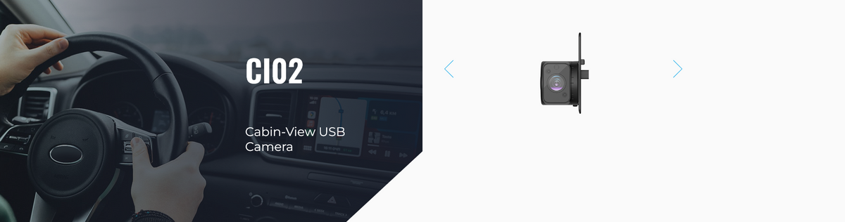 Cámara USB de Cabina para Dashcam JC450 / Resolución 720p / Campo de Visión 135° / Visión Nocturna / AHD / Monitoreo Interior