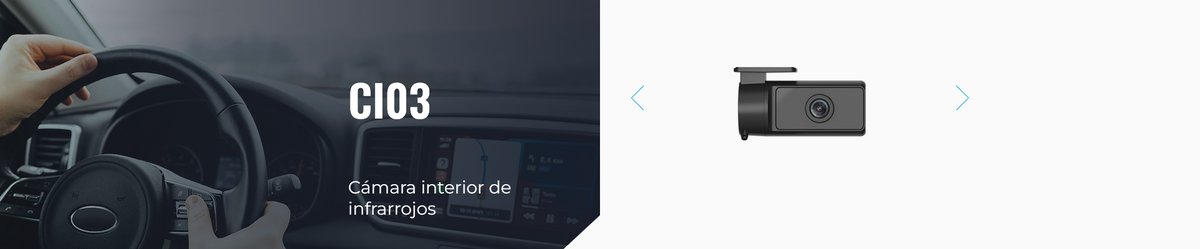 Cámara Interior Vehicular AHD con Infrarrojo / Ángulo de Visión Ajustable / Compatible con Dashcams JC450 y JC261 / Monitoreo de Cabina
