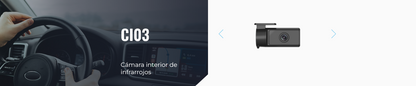 Cámara Interior Vehicular AHD con Infrarrojo / Ángulo de Visión Ajustable / Compatible con Dashcams JC450 y JC261 / Monitoreo de Cabina