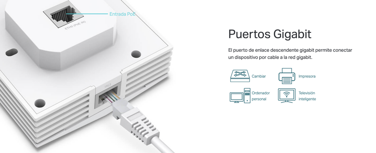Punto de Acceso Omada / Wi-Fi 6 AX3000 MU-MIMO 2x2 / Alta Densidad de Usuarios / Configuración por Controlador o Stand-Alone / Para Montaje en