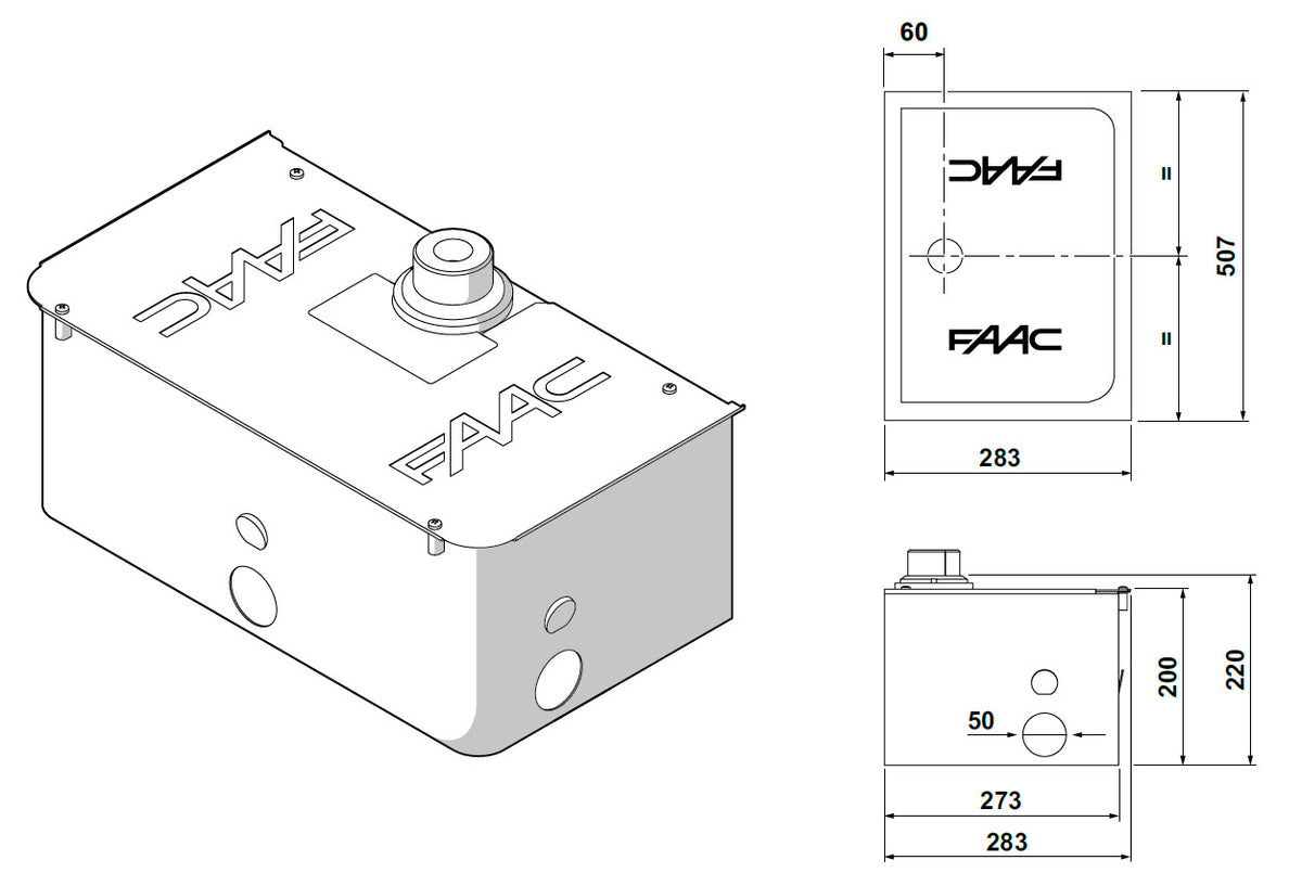 Kit de Operadores Subterraneos FAAC S800 a 115V Para Puertas Abatibles / Para Puertas de Hasta 2 Metros y 800 Kg