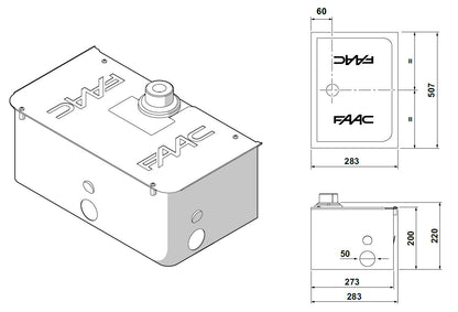 Kit de Operadores Subterraneos FAAC S800 a 115V Para Puertas Abatibles / Para Puertas de Hasta 2 Metros y 800 Kg