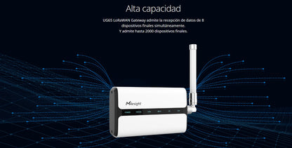 Gateway LoRaWAN Semi-Industrial / 8 Canales / IP65 / Cobertura 2 km Urbana / PoE / CPU Quad-Core / para BMS con BACnet y Modbus