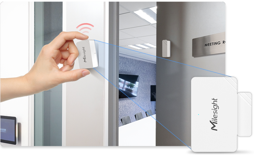 Sensor de Contacto Magnético LoRaWAN / Detección de Apertura de Puertas y Ventanas / BMS y Seguridad / Batería de Larga Duración