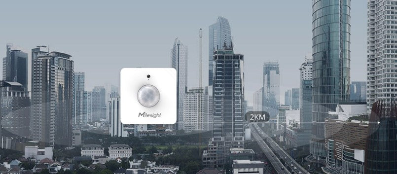 Sensor de Ocupación PIR y Luz LoRaWAN / Automatización de Iluminación para Edificios Inteligentes (BMS) / Detección 120° x 100° / 8 Metros / 1-60000