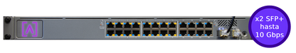 Switch Gigabit PoE+ Administrable / 24 puertos 10/100/1000 Mbps (16 de ellos POE+) + 2 Puertos SFP Uplink / Hasta 240W / Alta LabsCloud.