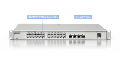 Switch Administrable Capa 3 con 24 puertos Gigabit + 4 SFP+ para fibra 10Gb, gestión gratuita desde la nube