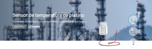 Sensor Industrial de Temperatura con Sonda PT100 y LoRaWAN (Hasta 200°C) / para BMS y Procesos Industriales