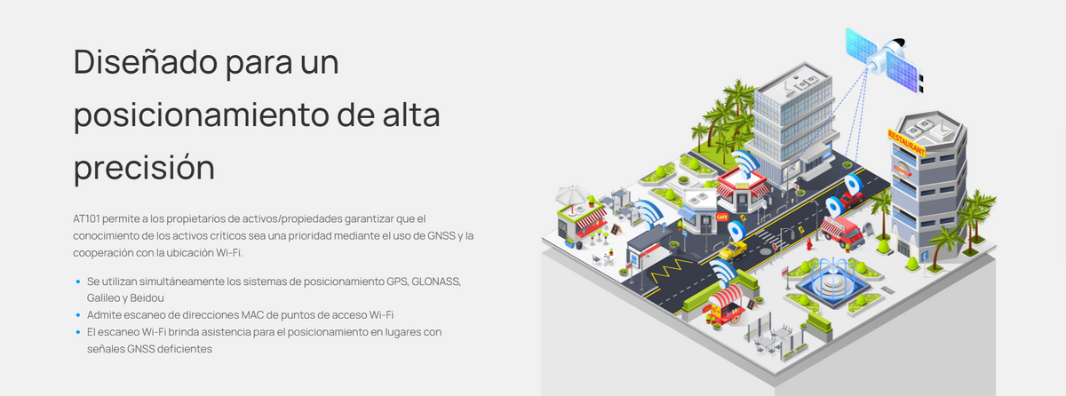 Localizador LoRaWAN para Activos y Vehículos / GNSS + Wi-Fi / Batería hasta 15 Años / Sin SIM ni Datos / para Flotillas y Gestión de Activos