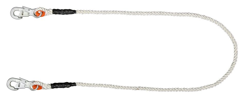 Cables de Protección con Cuerda de Polipropileno de 9/16'' Seguro Doble.