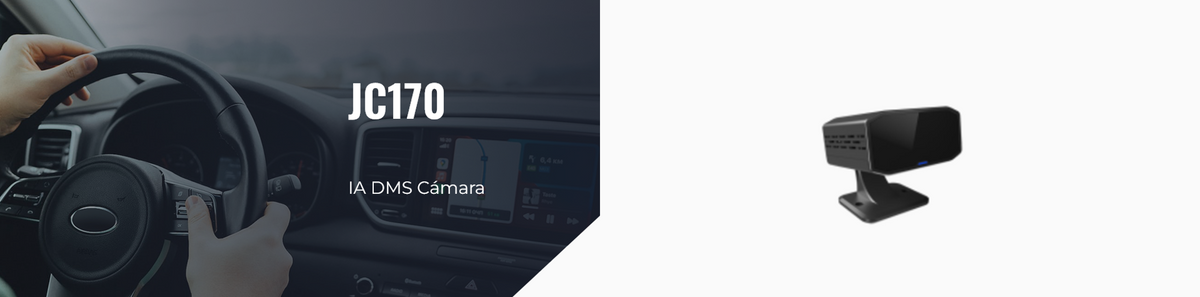 Cámara DMS con IA para Vehículos / Monitoreo de Conductor con Detección de Fatiga y Distracción / Identificación Facial y de Cinturón de Seguridad