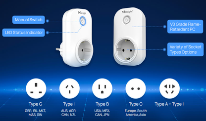 Tomacorriente Inteligente LoRaWAN / Control de Energía y Automatización / Medición de Consumo / Protección contra Sobrecarga