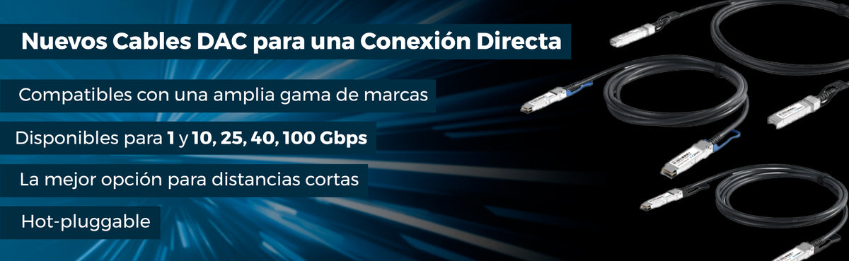 Cable DAC SFP & SFP+ de 1&10 Gbps a 1&10 Gbps / Passive Direct Attach Copper Twinax Cable / Longitud: 1 metro
