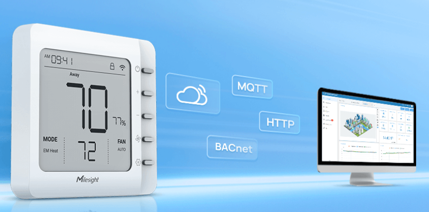 Termostato Inteligente LoRaWAN para HVAC / 4 Etapas Calefacción + 2 Refrigeración / Compatible con Bombas de Calor y Calderas / Control Inalámbrico