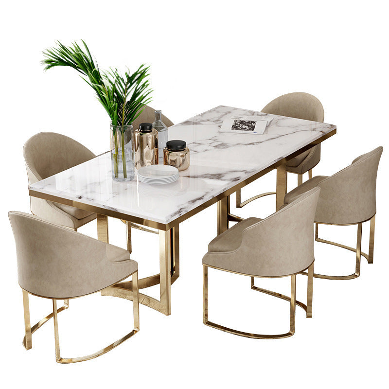 Comedor de mármol escandinavo minimalista posmoderna
