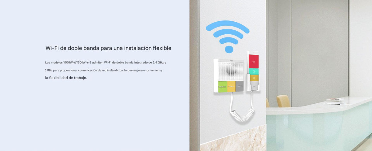 Intercomunicador SIP Wi-Fi para Hospital/Asilos, 6 botones, antibacterial, 1 Relevador integrado