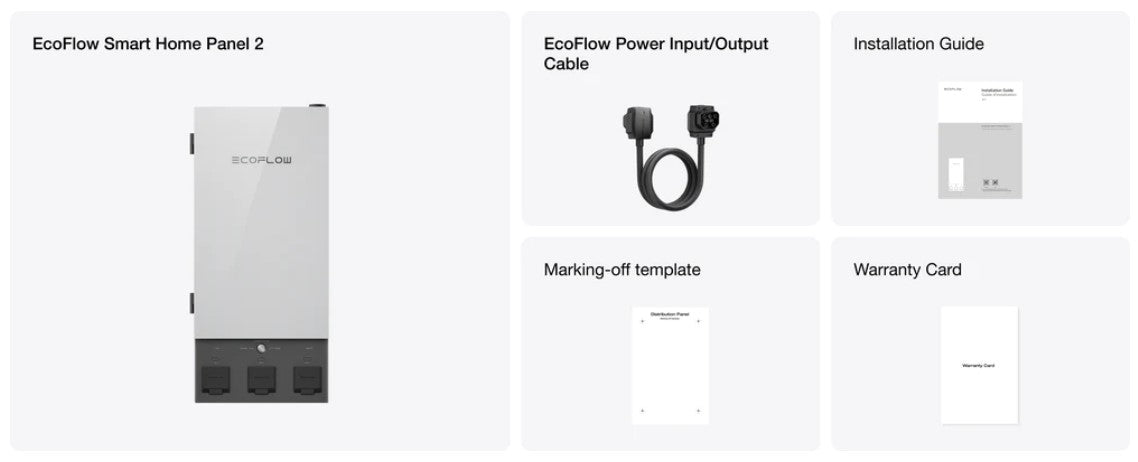 Smart Home Panel 2 de ECOFLOW para Transferencia Automática de Energía, Compatible con EFDPUBP