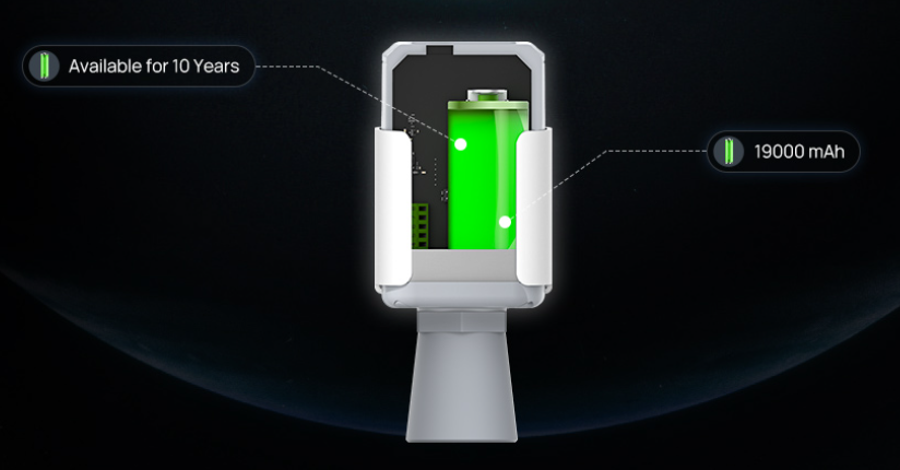 Sensor Ultrasónico LoRaWAN para Medición de Nivel en Tanques y Cisternas / Alcance hasta 5m / IP67 / Batería 10 Años / Telemetría para BMS y Agua