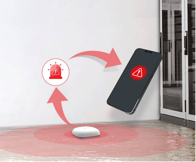 Mini Sensor Inteligente de Detección de Fugas de Agua LoRaWAN / Alarma Inmediata / IP67 / para BMS, Baños Inteligentes y Hogar