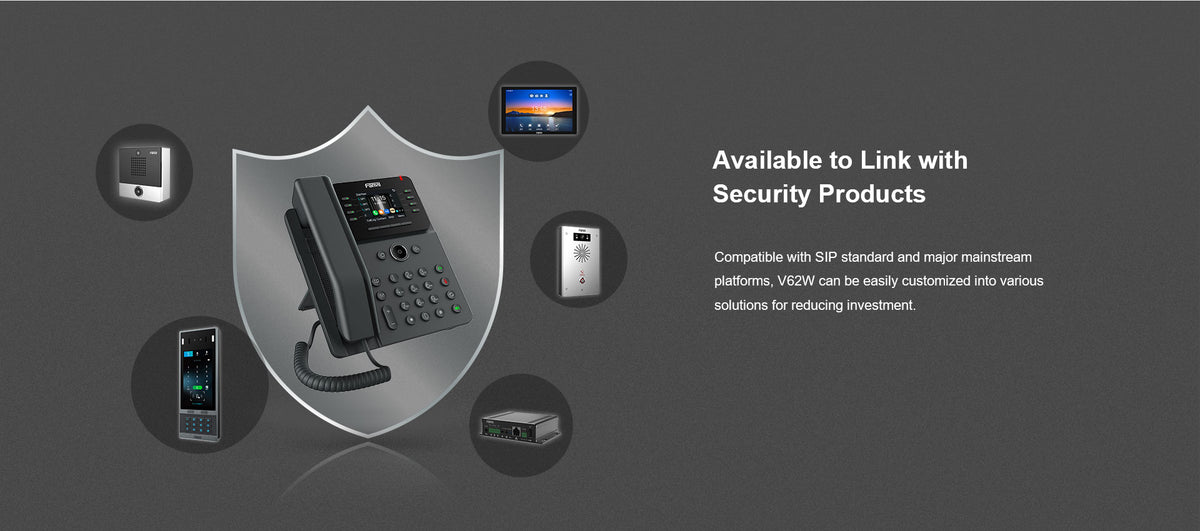 Teléfono IP Wi-Fi Empresarial,Bluetooth, 12 líneas SIP, pantalla a color 2.8", PoE, puertos Gigabit, conferencia local de 6 vías.