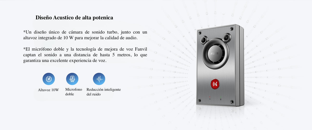 Intercomunicador IP de Emergencia / Altavoz 10W / 2 Líneas SIP / IP66 e IK10 Anti-vandálico / PoE 802.3af / Doble Micrófono con Reducción de Ruido