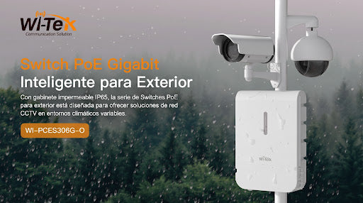 Switch PoE para Exterior / Administración en la nube /4 puertos RJ45 PoE de 10/100/1000 Mbps, 2 puertos RJ45 uplink de 10/100/1000 Mbps/ Presupuesto