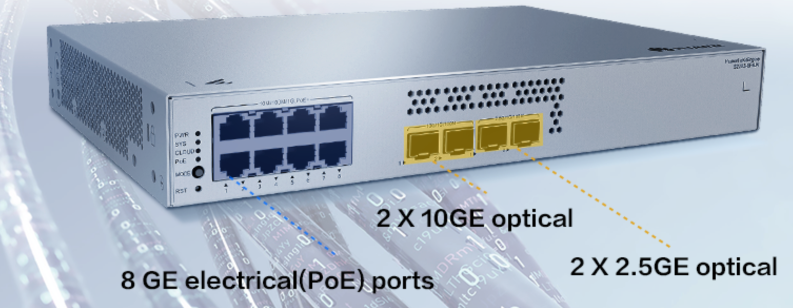 Switch de Acceso eKit Administrable / Capa 2 / 8 Puertos PoE+ Gigabit + 2 SFP + 2 SFP+ / PoE Perpetuo / Presupuesto PoE 128 W / Sin licenciamiento