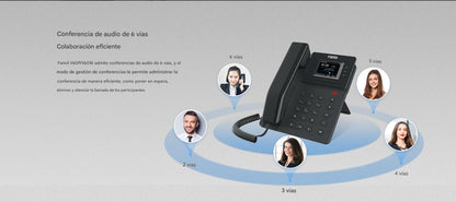 Telefono IP WI-FI pantalla a colo 2.4 , 4 lineas SIP, conferencia 6 vias