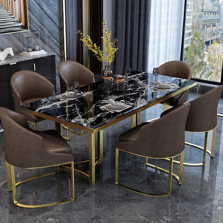 Comedor de mármol escandinavo minimalista posmoderna