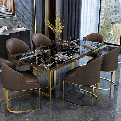 Comedor de mármol escandinavo minimalista posmoderna