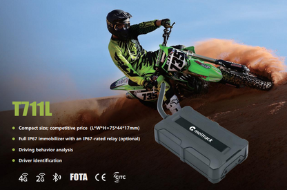 KIT de rastreador vehicular (GPS) IP67 Ideal para Motocicletas y Vehiculos con conectividad 2G y 4G/licencia anual de EPCOMGPSCODE y sim anual