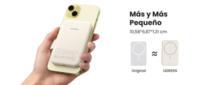 Power Bank MagSafe de 5000mAh | 15W | Carga Inalámbrica y por Cable USB-C | Sistema de Protección Inteligente | Tecnología de Carga Rápida | Ultra
