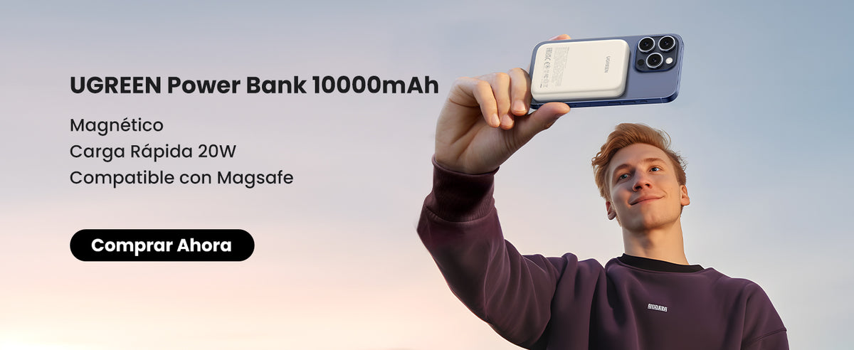 Power Bank MagSafe de 10000mAh | 20W | Carga Inalámbrica y por Cable USB-C | Sistema de Protección Inteligente | Tecnología de Carga Rápida | Ultra